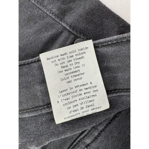 Rag & Bone Jeggings Size 26 High Rise Denim Leggings Black Grunge Goth P… - Picture 9 of 16